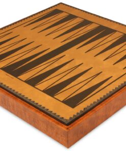 Jeu d'Échecs Grand Staunton - Échiquier - Backgammon et Jeu de dames en similicuir & Pièces en laiton massif