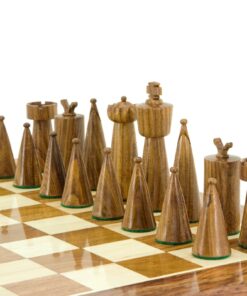 Jeu d'Échecs Art Déco en Bois de Sheesham et Bois de Buis