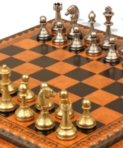 Jeu d'Échecs Cute Flowered - Échiquier et Jeu de dames en similicuir & Pièces en métal