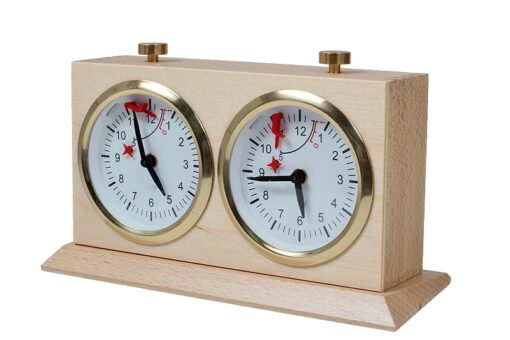 Jeu d'échec & Echiquier Horloge d'échecs BHB en bois avec support - Light Grand